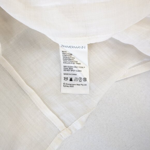 Zimmermann Chintz Tie-Neck Blouse And Mini Shorts In Pink Daisy Floral Size 0P/1 - Picture 8 of 14